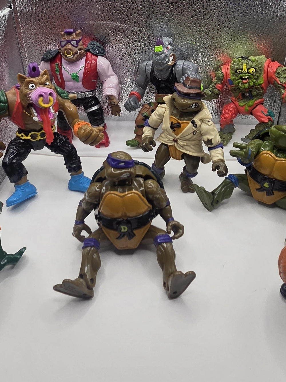Vintage TMNT Teenage Mutant Ninja Turtles Action Figures, Lot of 9